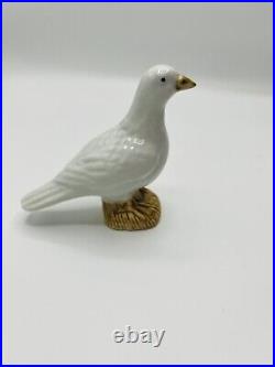 Antique Chinese Qing Style Export White Dove Porcelain Figurine Peace 4x5