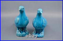 Antique, Chinese, pair birds, figurines, 7 x 6 inches