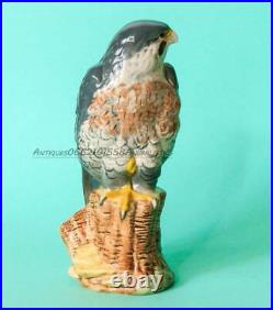Antique Decorative English Porcelain Figurine Falcon Statue Eagle Birds Marked