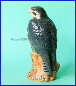 Antique Decorative English Porcelain Figurine Falcon Statue Eagle Birds Marked