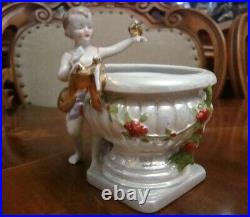 Antique Digital Figurine Potty Bird Porcelain Vase Germany 1920's Beautiful