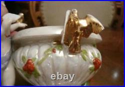Antique Digital Figurine Potty Bird Porcelain Vase Germany 1920's Beautiful