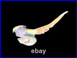 Antique ENS Gold Pheasant Forest Hunt Bird Animal German Porcelain Figure Statue