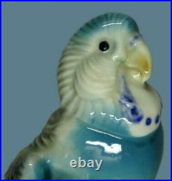 Antique Germany Porcelain Budgerigar Parrot Bird Figure Karl Ens Decoration Art