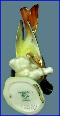 Antique Germany Porcelain Figurine Hutschenreuther Porcelain Bird and Beetle Art