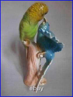 Antique Germany Statue Porcelaine Figure Parrot Goebel Budgerigar Collectible