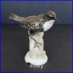 Antique Hutschenreuther Bird Figurine Karl Werner German Porcelain Wagtail 1920s