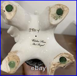 Antique Italy Cockatoo Parrot Bird Figurine Porcelain Ceramic Large 14.5High