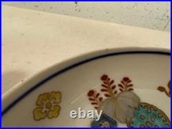 Antique Japanese Porcelain Plate with Bird & Floral Decoration
