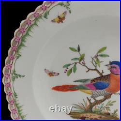 Antique KPM Berlin Porcelain Bird German Hand Painted Gilt Plate 1800 STUNNING