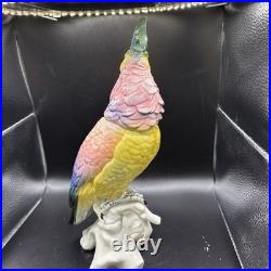 Antique Karl Ens Cockatoo Parrot Bird Figurine Porcelain Ceramic Large 12 High Antique Karl Ens Cockatoo Parrot Bird Figurine Porcelain Ceramic Large 12 High