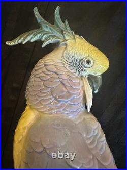 Antique Karl Ens Cockatoo Parrot Bird Figurine Porcelain Ceramic Large 13
