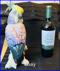 Antique Karl Ens Cockatoo Parrot Bird Figurine Porcelain Ceramic Large 13