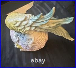 Antique Karl Ens Cockatoo Parrot Bird Figurine Porcelain Ceramic Large 13