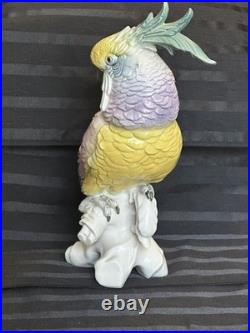 Antique Karl Ens Cockatoo Parrot Bird Figurine Porcelain Ceramic Large 13