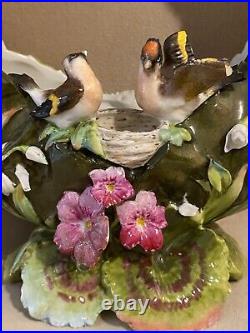 Antique Meissen Basket Cupid, Flowers Birds with Nest 19th Century for REPAIR
