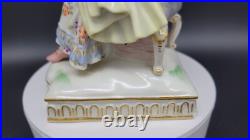 Antique Meissen Porcelain Figure Lady withBird Cage, Germany