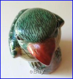 Antique Multi-Color Porcelain Pottery PARROT Statue Made in China