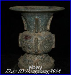 Antique Old China Dynasty Song Jun Porcelain Square Bottle Flower Bottle Vase