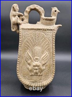 Antique Old Dynasty Ge Kiln Porcelain Monkey Animal Bird Birds Horse Milk Kettle