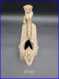 Antique Old Dynasty Ge Kiln Porcelain Monkey Animal Bird Birds Horse Milk Kettle