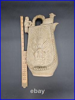 Antique Old Dynasty Ge Kiln Porcelain Monkey Animal Bird Birds Horse Milk Kettle