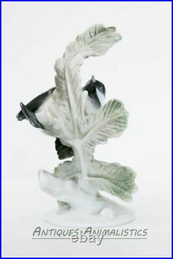 Antique Original Porcelain Figurine Statue Rosenthal German Bird on Pine Branch