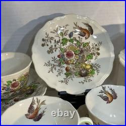 Antique Plate And Tea Cup Set, 8 Plates 6 Cups, Royal Doultan, made In England