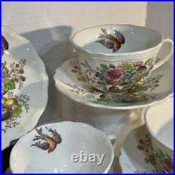 Antique Plate And Tea Cup Set, 8 Plates 6 Cups, Royal Doultan, made In England