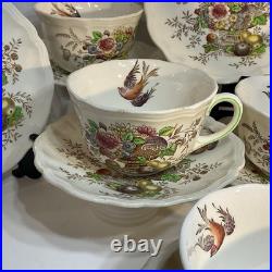 Antique Plate And Tea Cup Set, 8 Plates 6 Cups, Royal Doultan, made In England