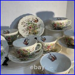 Antique Plate And Tea Cup Set, 8 Plates 6 Cups, Royal Doultan, made In England