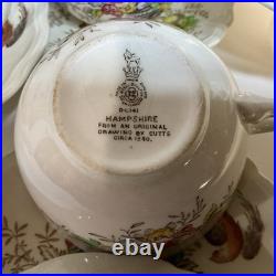 Antique Plate And Tea Cup Set, 8 Plates 6 Cups, Royal Doultan, made In England