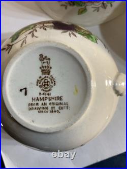 Antique Plate And Tea Cup Set, 8 Plates 6 Cups, Royal Doultan, made In England