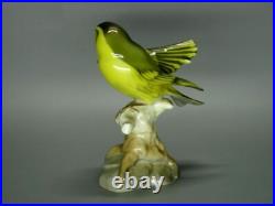 Antique Porcelain Oatmeal Bird Figurine Hutschenreuther Germany Art Sculpture
