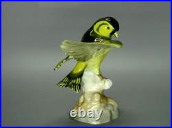 Antique Porcelain Oatmeal Bird Figurine Hutschenreuther Germany Art Sculpture
