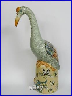 Antique Qianlong Period Chinese Export Porcelain Poluchrome Decorated Crane 18