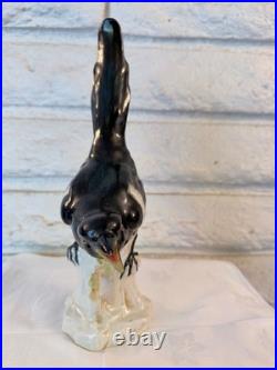 Antique Royal Vienna Magpie Porcelain Bird Figurine