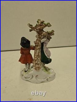 Antique Schiebe-Alsbach Thuringia Porcelain Children Bird Catcher Group Figurine