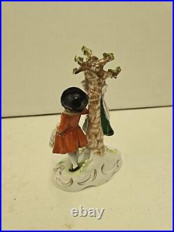 Antique Schiebe-Alsbach Thuringia Porcelain Children Bird Catcher Group Figurine