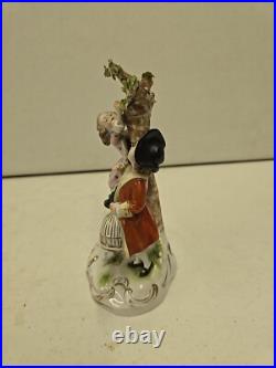 Antique Schiebe-Alsbach Thuringia Porcelain Children Bird Catcher Group Figurine
