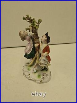 Antique Schiebe-Alsbach Thuringia Porcelain Children Bird Catcher Group Figurine