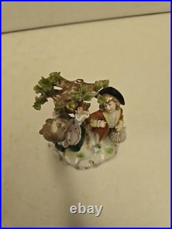 Antique Schiebe-Alsbach Thuringia Porcelain Children Bird Catcher Group Figurine