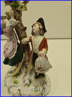 Antique Schiebe-Alsbach Thuringia Porcelain Children Bird Catcher Group Figurine