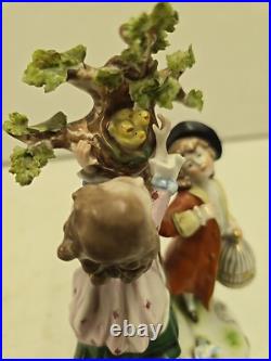 Antique Schiebe-Alsbach Thuringia Porcelain Children Bird Catcher Group Figurine