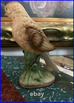 Antique Sri Lanka Porcelain Birds Figurines Hand Painted RARE 4.5 inch