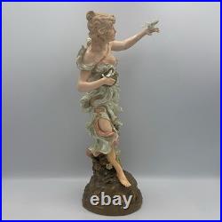 Antique Turn Wien Vienna Austria 4045 Porcelain Lady w Bird Crown Mark
