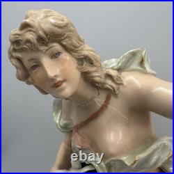 Antique Turn Wien Vienna Austria 4045 Porcelain Lady w Bird Crown Mark