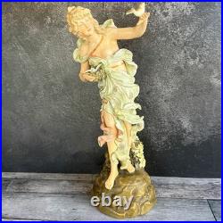 Antique Turn Wien Vienna Austria 4045 Porcelain Lady w Bird Crown Mark