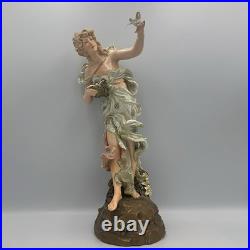 Antique Turn Wien Vienna Austria 4045 Porcelain Lady w Bird Crown Mark