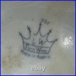 Antique Turn Wien Vienna Austria 4045 Porcelain Lady w Bird Crown Mark